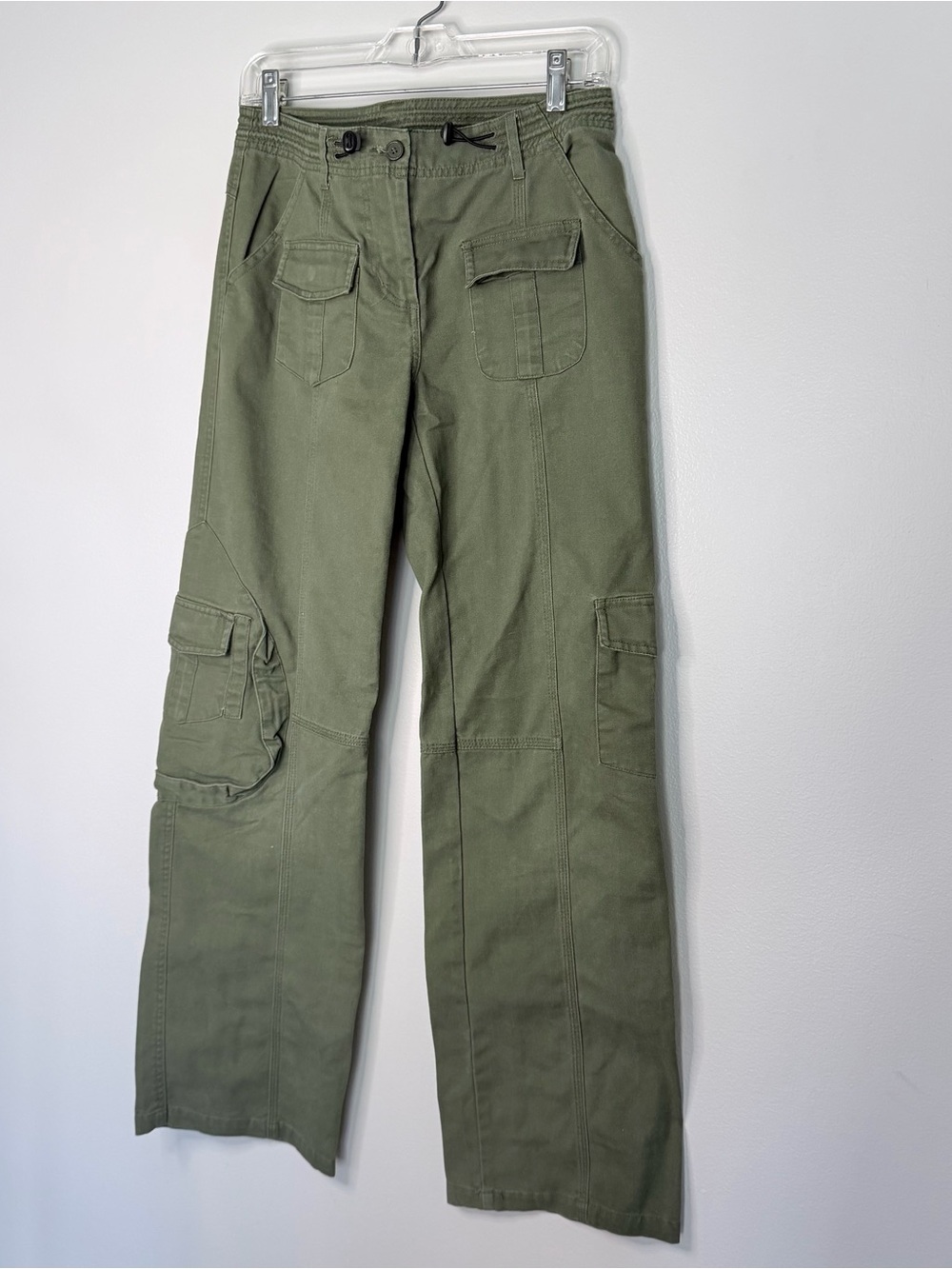 Women’s John Galt  Olive Green Cargo Pants - Utility Style